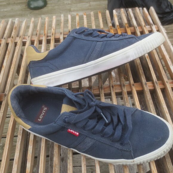 Levi's Red Tab Blue Canvas Casual Sneaker Shoes - Size 10 Men's. - Picture 6 of 14